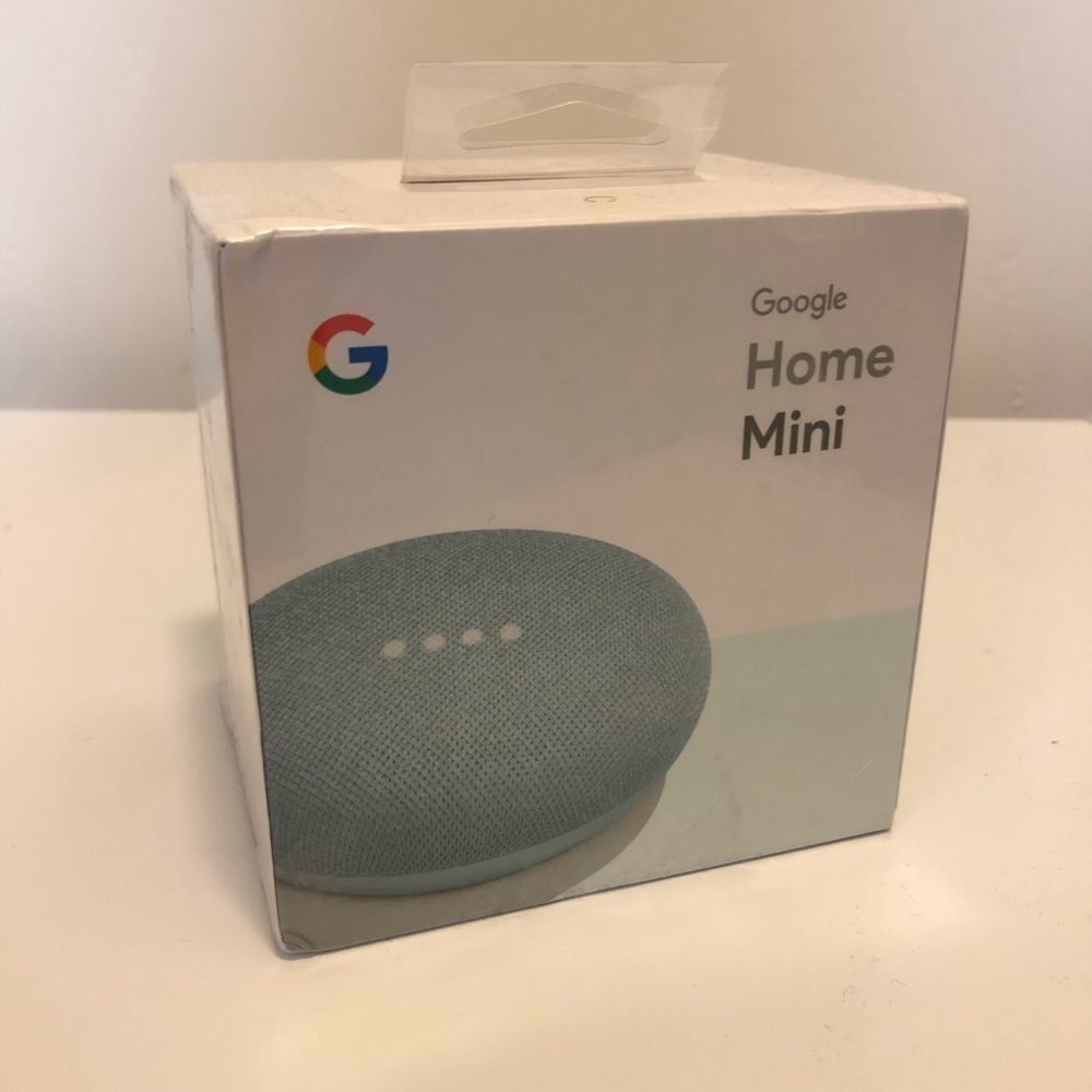 Google Home mini- Aqua color, unopened brand new!